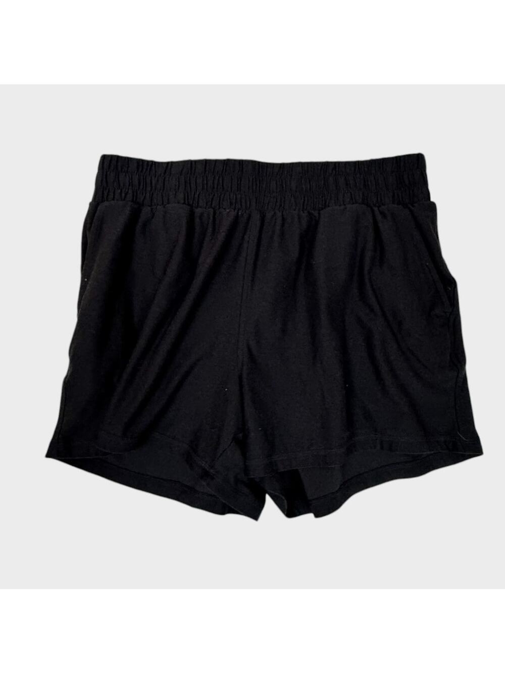 Athletic Works ButterCore Womens Large 12-14 Black Shorts Polyester Spandex